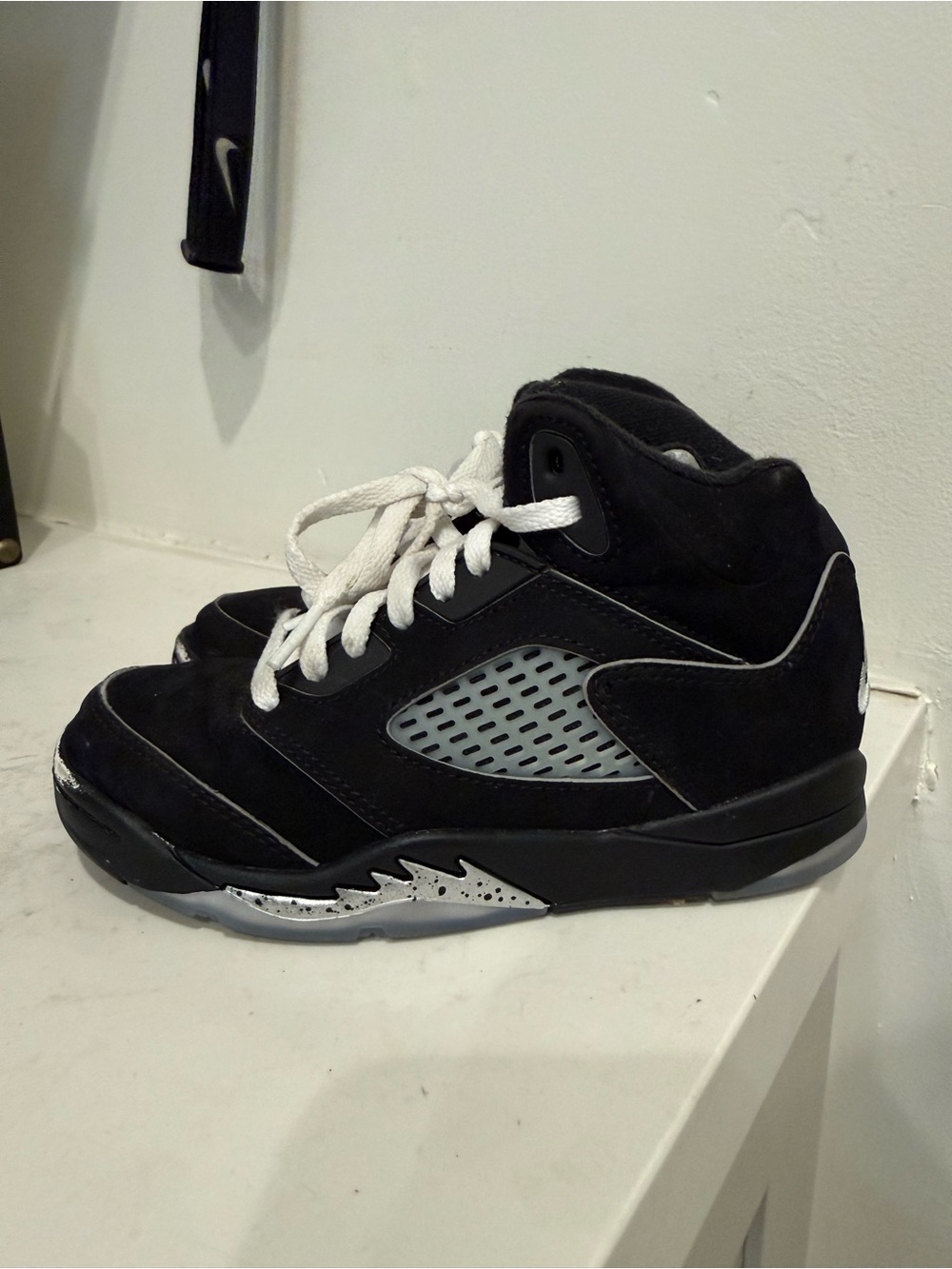 Black and Gray kids Jordan Sneakers